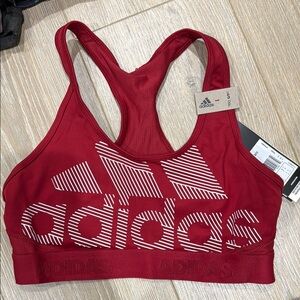 Adidas Maroon Racerback Sports Bra